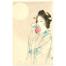 富岡英泉: Beauty and the Moon - Japanese Art Open Database