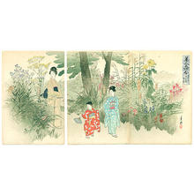 Ogata Gekko: Seven Flowers of Autumn — Bijin meisho awase - Japanese Art Open Database