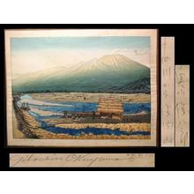 Gihachiro Okuyama: Mt Asama from the River Chikuma - Japanese Art Open Database