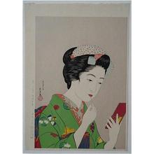 Hashiguchi Goyo: Benifude — 紅筆を持てる女 - Japanese Art Open Database