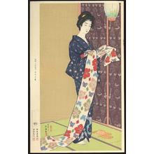 橋口五葉: Natsu Yosoi no Musume- Daugher in a summer kimono — 夏装之娘-かそうのむすめ - Japanese Art Open Database