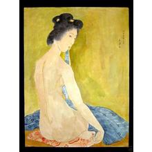 橋口五葉: Nude After Bath- watercolour - Japanese Art Open Database