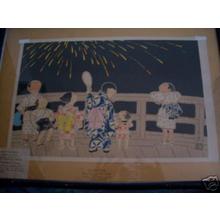 Hasegawa Konobu: The Fireworks- Summer - Japanese Art Open Database