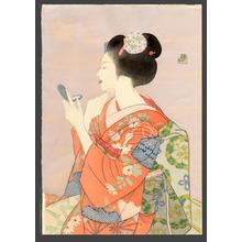 Hirayama Roko: A Maiko Powdering Her Face - Japanese Art Open Database