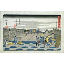 Utagawa Hiroshige: Nihonbashi — 日本橋 曙旅立之図 - Japanese Art Open Database
