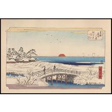 Utagawa Hiroshige: Daybreak After a Snowfall at Susaki — 洲崎 雪の朝 - Japanese Art Open Database