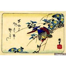 Utagawa Hiroshige: Bird and flower 3 — 菊と小鳥 - Japanese Art Open Database