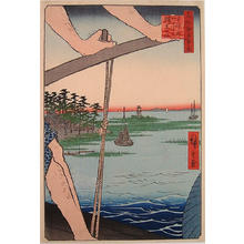 歌川広重: Haneda Ferry and Benten Shrine - Japanese Art Open Database