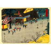 Japanese Print "Ishibe" by Ando Hiroshige, 歌川広重 (Hiroshige 1 Ando (歌川広重))