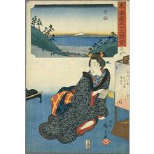 Ando Hiroshige, 歌川広重 (Hiroshige 1 Ando (歌川広重))による浮世絵「Kanaya」