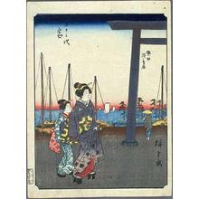 Japanese Print "Miya" by Ando Hiroshige, 歌川広重 (Hiroshige 1 Ando (歌川広重))