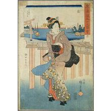 日本版画 "Miya" 由 Ando Hiroshige, 歌川広重 (Hiroshige 1 Ando (歌川広重)) 创作