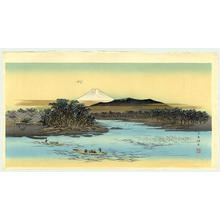 歌川広重: Rokugo Ferry Crossing — 六郷渡子 - Japanese Art Open Database