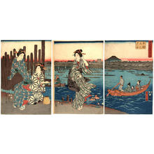 Ando Hiroshige, 歌川広重 (Hiroshige 1 Ando (歌川広重))による浮世絵「Sumida river」