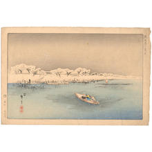 Hiroshige 4: Snowy view of the Sumida River - Japanese Art Open Database