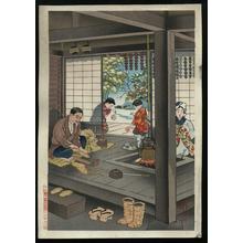 Hiyoshi Mamoru: Family at Home - Japanese Art Open Database