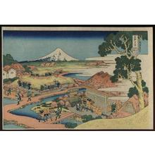 Katsushika Hokusai: Fuji Viewed from the Tea Plantation at 