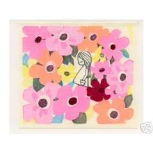 Ikeda Shuzo: Unknown - Girl in flower forest - Japanese Art Open Database