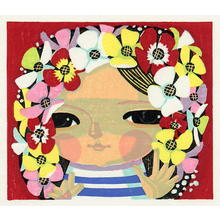 Ikeda Shuzo: Unknown, child and flower vale - Japanese Art Open Database