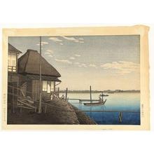 風光礼讃: Autumn Night at Haneda — 晩秋の羽田 - Japanese Art Open Database