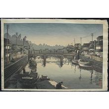 Tsuchiya Koitsu: Nagashima Bridge, Yokohama - Japanese Art Open Database