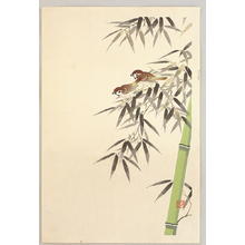 Ito Nisaburo: Sparrows and Bamboo - Japanese Art Open Database