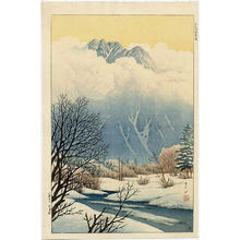 Henmi Takashi: Spring Snow at Jokochi- or Kamikochi - Japanese Art Open Database