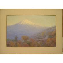 Ito Yuhan: Mt Fuji in autumn with bridge - Japanese Art Open Database