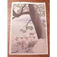 笠松紫浪: Calm Morning On Cape Ajiro, Izu Province - Japanese Art Open Database