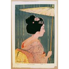 笠松紫浪: Red Parasol - Japanese Art Open Database