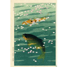 笠松紫浪: Two Carp, Koi - Japanese Art Open Database
