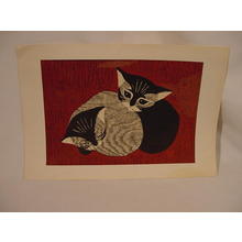 河野薫: two kittens - Japanese Art Open Database