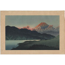 川瀬巴水: A Nocturnal Fuji, Lake Ashino - Japanese Art Open Database