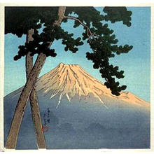 川瀬巴水: Mt Fuji at Dawn - Japanese Art Open Database