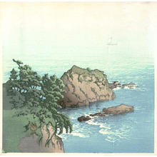川瀬巴水: Nishiki Bay, Atami - Japanese Art Open Database