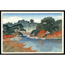 川瀬巴水: Autumn Garden - Japanese Art Open Database
