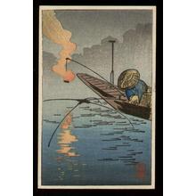 Kawase Hasui: A Fishing Net with Four Hands - Japanese Art Open Database