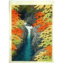 川瀬巴水: Agatsuma Gorge - Japanese Art Open Database