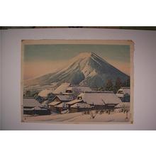 川瀬巴水: Clearing After a Snowfall, Yoshida - Japanese Art Open Database