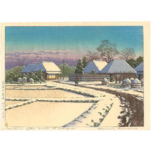 川瀬巴水: Clearing after a snowfall at Sekiyado - Japanese Art Open Database