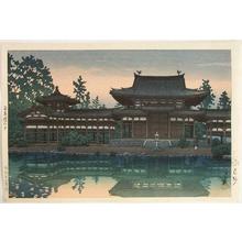 川瀬巴水: Evening at Byodoin Temple - Japanese Art Open Database