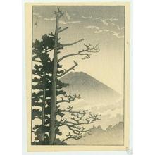 Kawase Hasui, 川瀬巴水 (Kawase Hasui (川瀬巴水))による浮世絵「Fuji and pine trees」