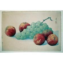 川瀬巴水: Grapes and apples — Budo to ringo - Japanese Art Open Database