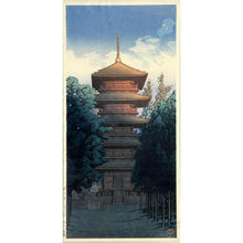 川瀬巴水: High temple - Japanese Art Open Database