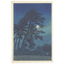 川瀬巴水: Moon At Magome — 馬込の月 - Japanese Art Open Database