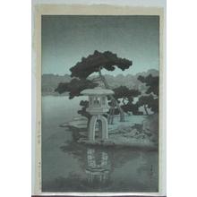 Kawase Hasui: Moonlight at Seichoen Garden - Japanese Art Open Database