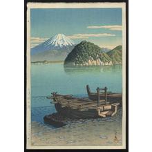 Japanischer Druck "Morning on the Mito Beach — Mitohama no Asa" von Kawase Hasui, 川瀬巴水 (Kawase Hasui (川瀬巴水))