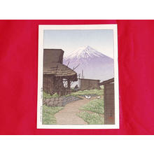 Kawase Hasui, 川瀬巴水 (Kawase Hasui (川瀬巴水))による浮世絵「Mount Fuji at Funatsu (Funazuno), Yamanishi」