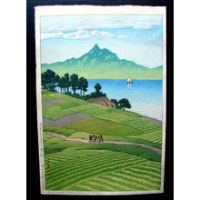 川瀬巴水: Mount Unsen From Amakusa - Japanese Art Open Database