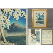 Kawase Hasui: Mt Fuji After Snow at Tagonoura Bay — 富士の雪渓(田子の浦 - Japanese Art Open Database